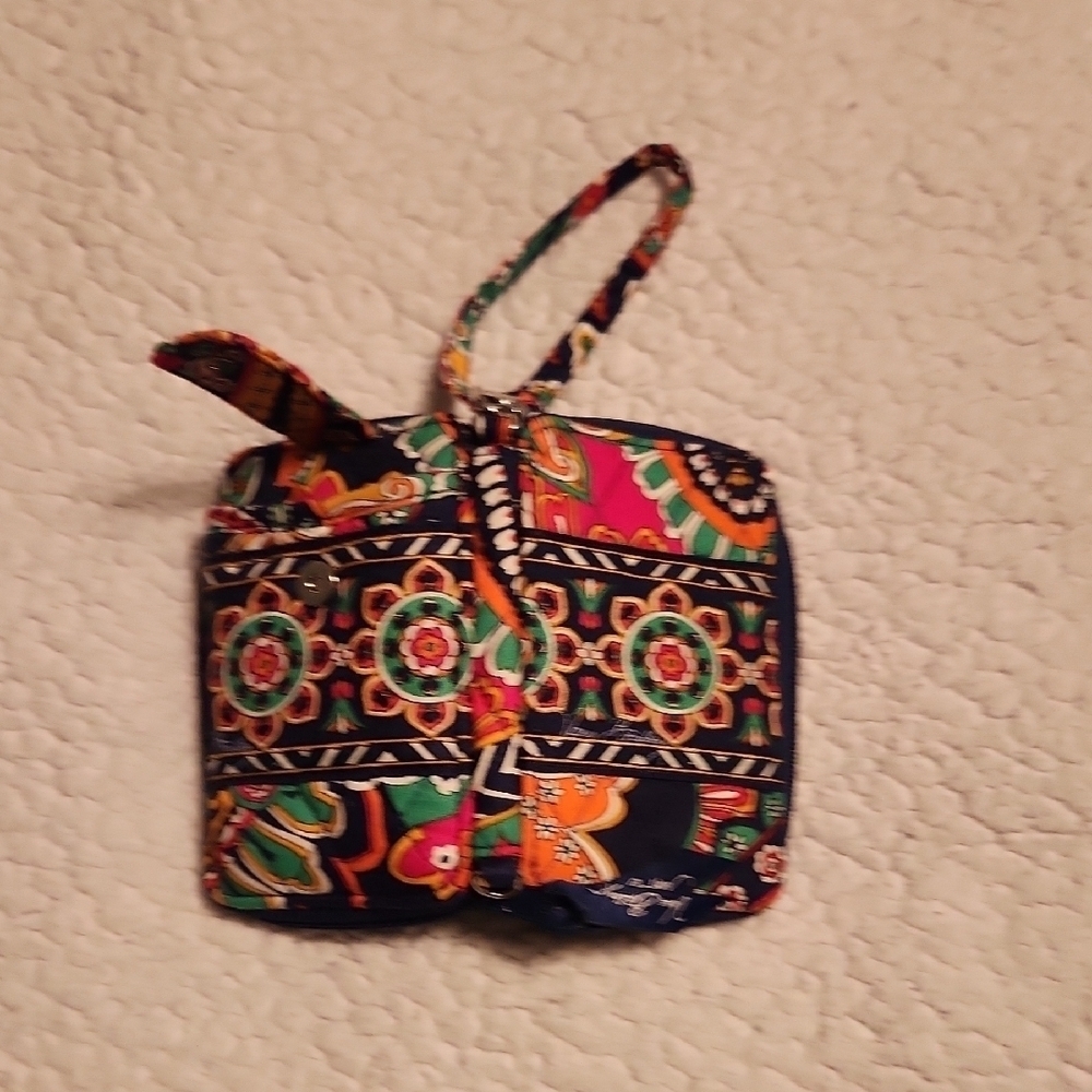 Vera Bradley Neon Paisley Floral Print Multicolor Wristlet Walet - Picture 7 of 10